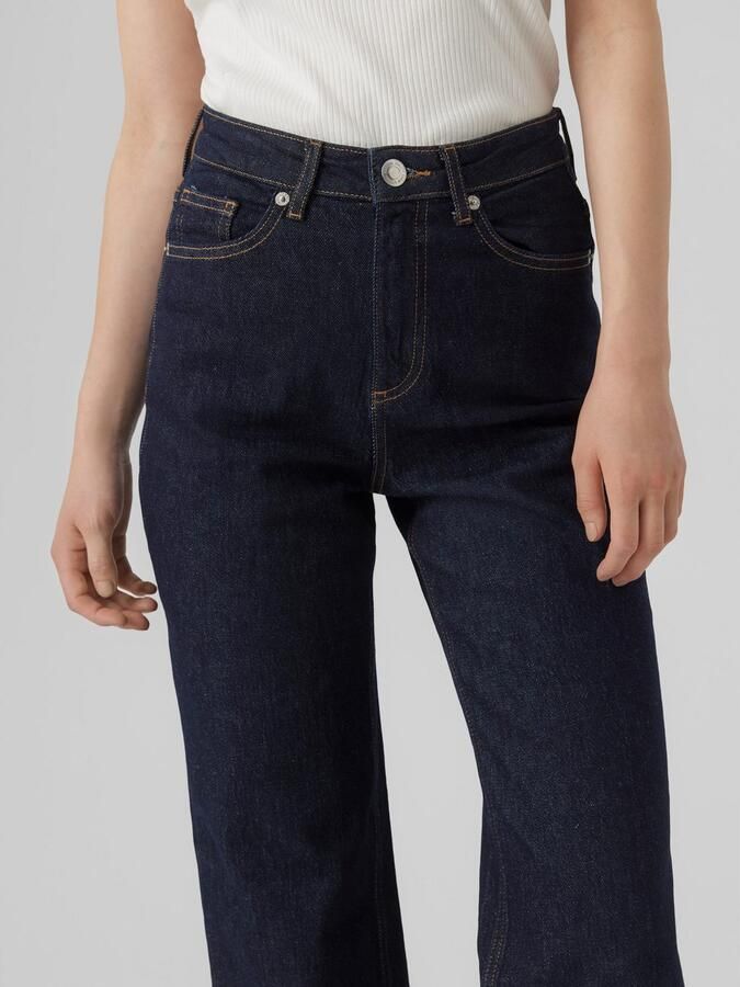 Vero Moda Wide fit high rise jeans van katoenmix met contrastnaden model 'TESSA' - Foto 12