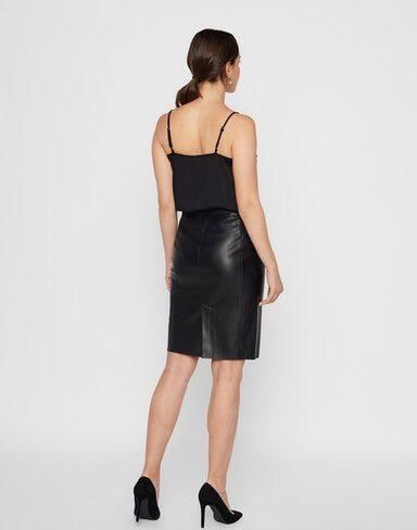 Vero Moda Imitatieleren rok VMBUTTERSIA HW COATED SKIRT NOOS - Foto 4