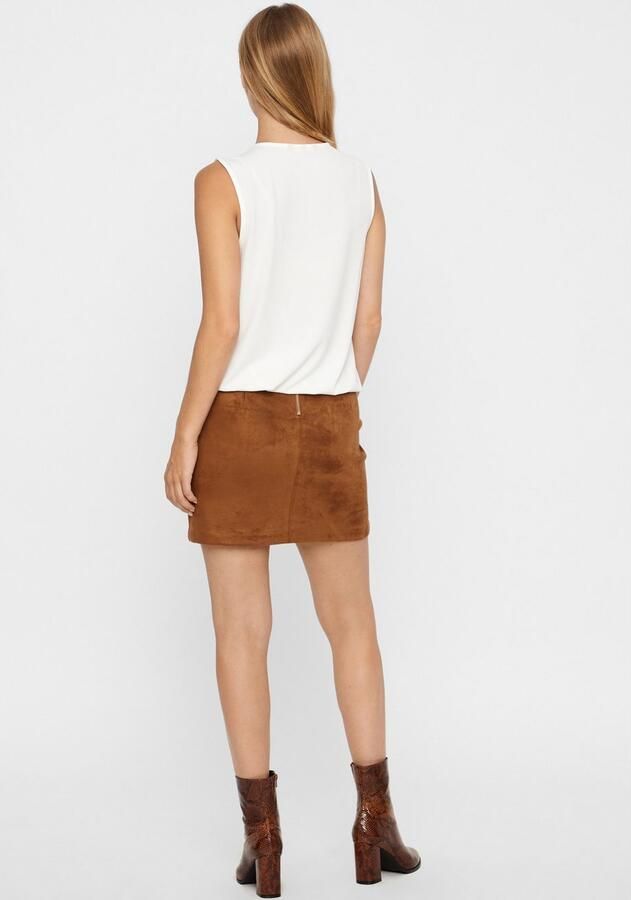 Vero Moda Imitatieleren rok VMDONNADINA FAUXSUEDE SHORT SKIRT - Foto 3