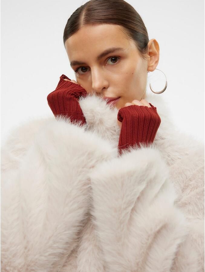 Vero Moda Regular fit jack van imitatiebont met opstaande kraag model 'MONROE' - Foto 4