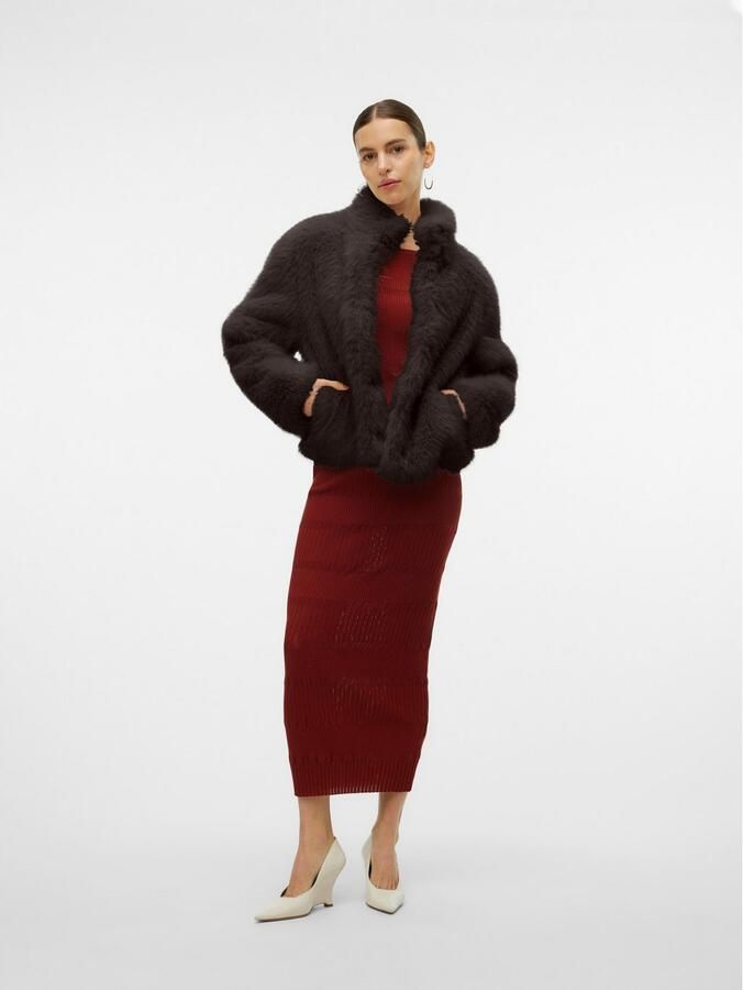 Vero Moda Regular fit jack in de look van imitatiebont model 'MONROE' - Foto 6