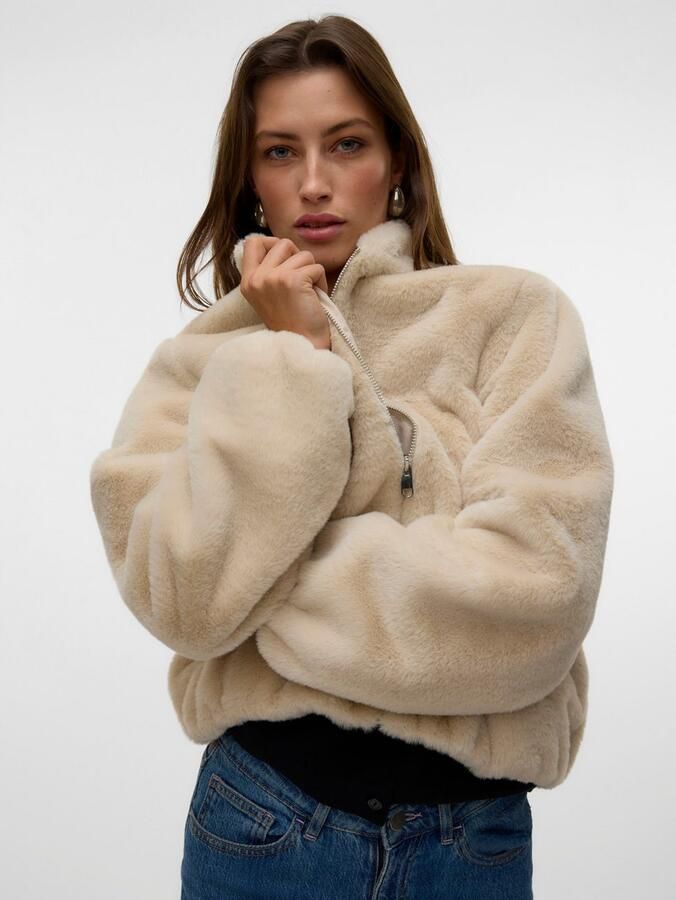 Vero Moda Regular fit jack in de look van imitatiebont model 'SONJALIGA' - Foto 3