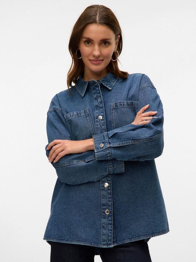 Vero Moda Jeans blouse VMJENNIE LS OVERSIZE DENIM SHIRT GA NOOS - Foto 5