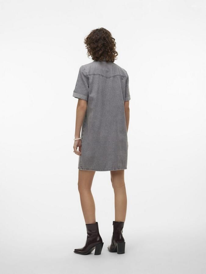 Vero Moda Jeans jurk VMJENNIE SS SHORT DENIM DRESS NOOS - Foto 4