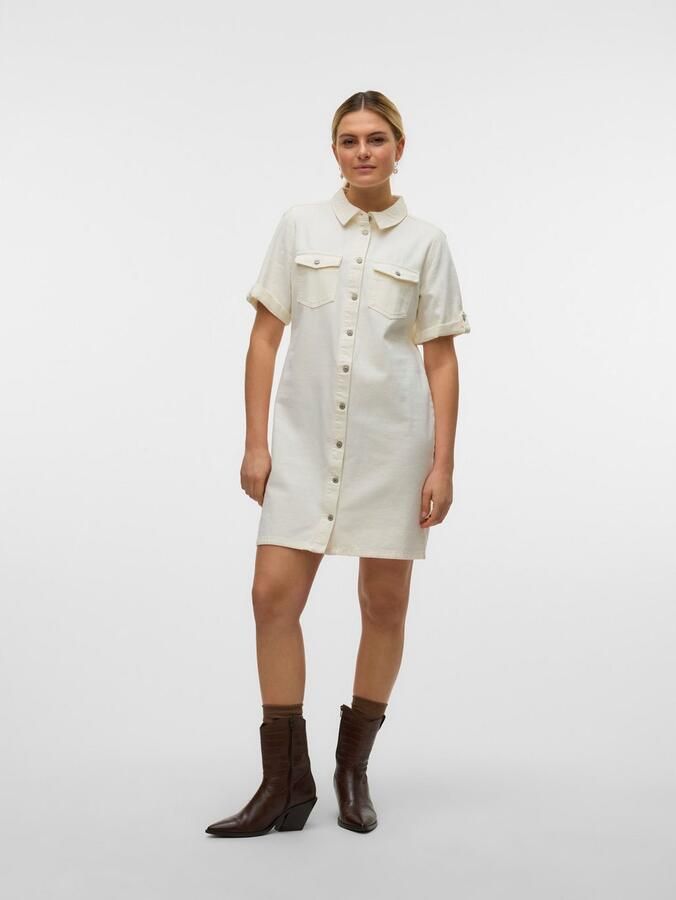 Vero Moda Jeans jurk VMJENNIE SS SHORT DENIM DRESS NOOS - Foto 3