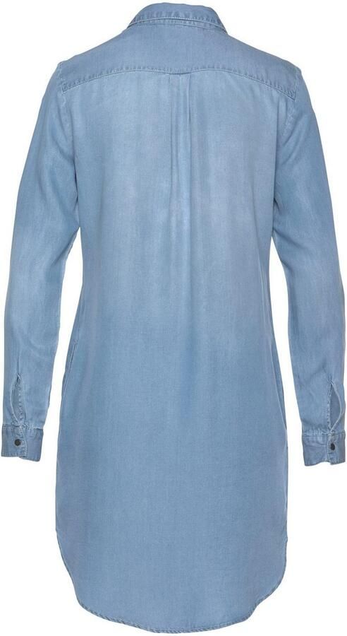 Vero Moda Knielange jeansjurk met borstzakken model 'SILLA' - Foto 5