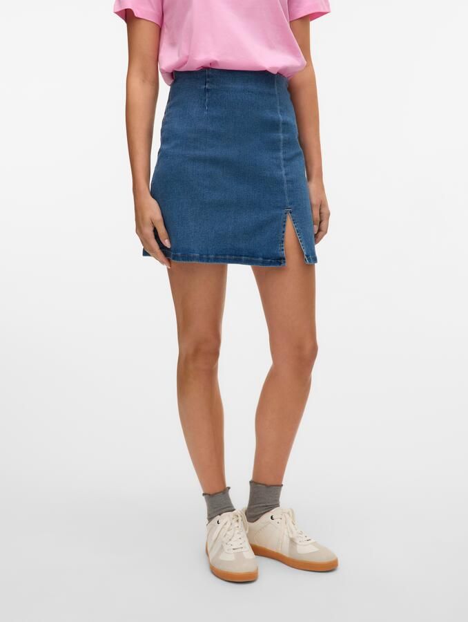 Vero Moda Jeans rok VMNELLY HR SHORT SKIRT DNM MIX NOOS - Foto 5