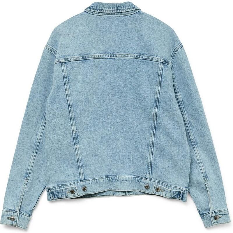 Vero Moda Regular fit jeansjack van katoenmix met fly-away-kraag model 'TESSA'