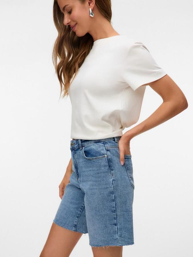 Vero Moda Regular fit korte jeans van katoenmix model 'CLEO' - Foto 4