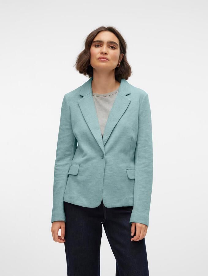 Vero Moda Shaped fit blazer van katoenmix model 'JULIA' - Foto 4