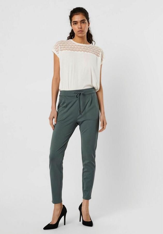 Vero Moda Loose fit stoffen broek met bandplooien model 'EVA' - Foto 3