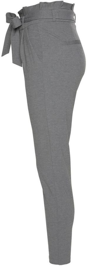 VERO MODA VMEVA gemêleerde cropped high waist tapered fit broek grijs - Foto 10