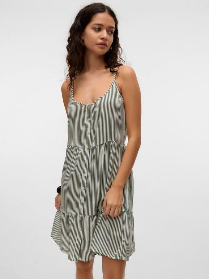 Vero Moda Jurk met bandjes VMBUMPY SHORT SINGLET DRESS WVN GA NOOS - Foto 2