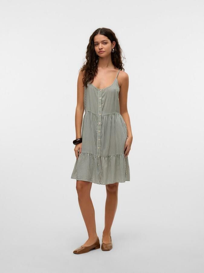 Vero Moda Jurk met bandjes VMBUMPY SHORT SINGLET DRESS WVN GA NOOS - Foto 3