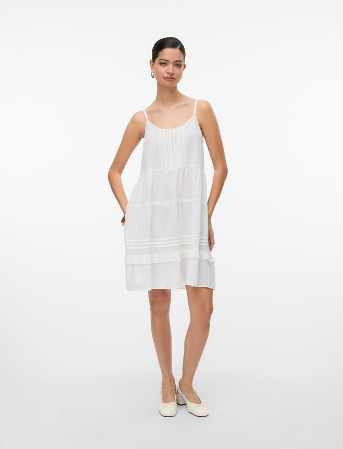 Vero Moda Loose fit mini-jurk met verstelbare spaghettibandjes model 'PRETTY' - Foto 5