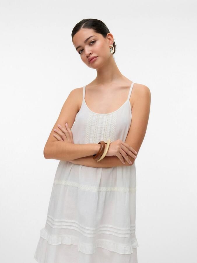Vero Moda Loose fit mini-jurk met verstelbare spaghettibandjes model 'PRETTY' - Foto 3