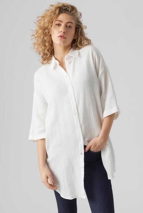 Vero Moda Jurk met overhemdkraag VMNATALI 3 4 LONG OVERSHIRT NOOS - Foto 5