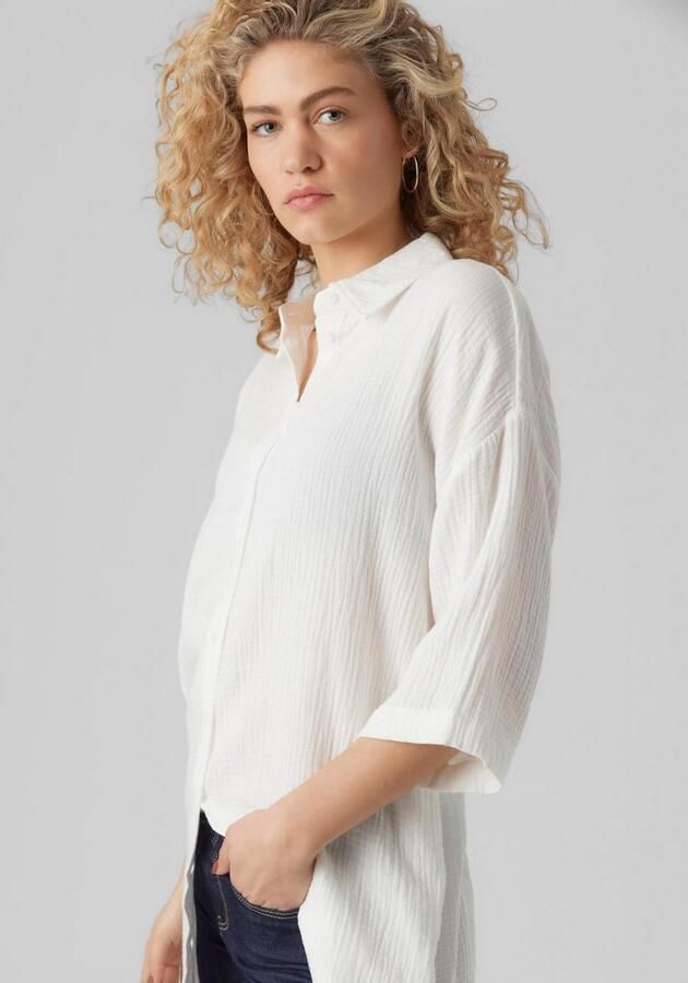 Vero Moda Jurk met overhemdkraag VMNATALI 3 4 LONG OVERSHIRT NOOS - Foto 3