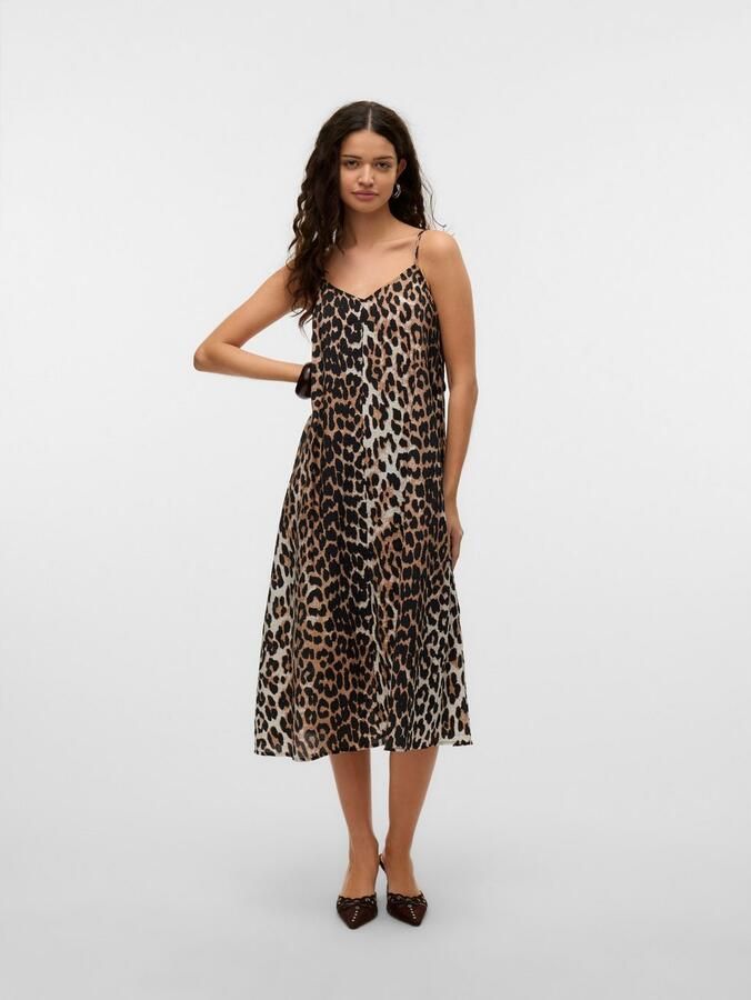 Vero Moda Jurk met spaghettibandjes VMJOSIE CALF SINGLET DRESS WVN GA NOOS - Foto 4