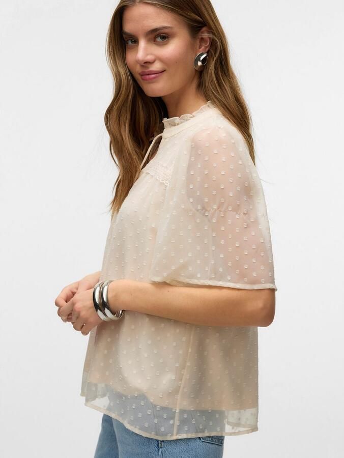 Vero Moda Regular fit blouse met kantdetail model 'LEAH' - Foto 2