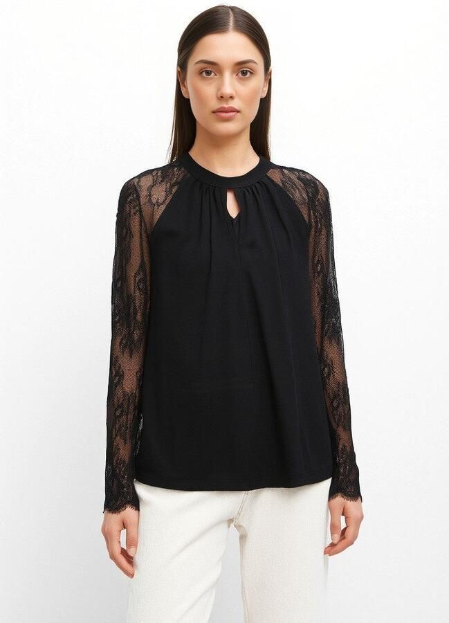 Vero Moda Regular fit blouse met opstaande kraag model 'MILLA' - Foto 6