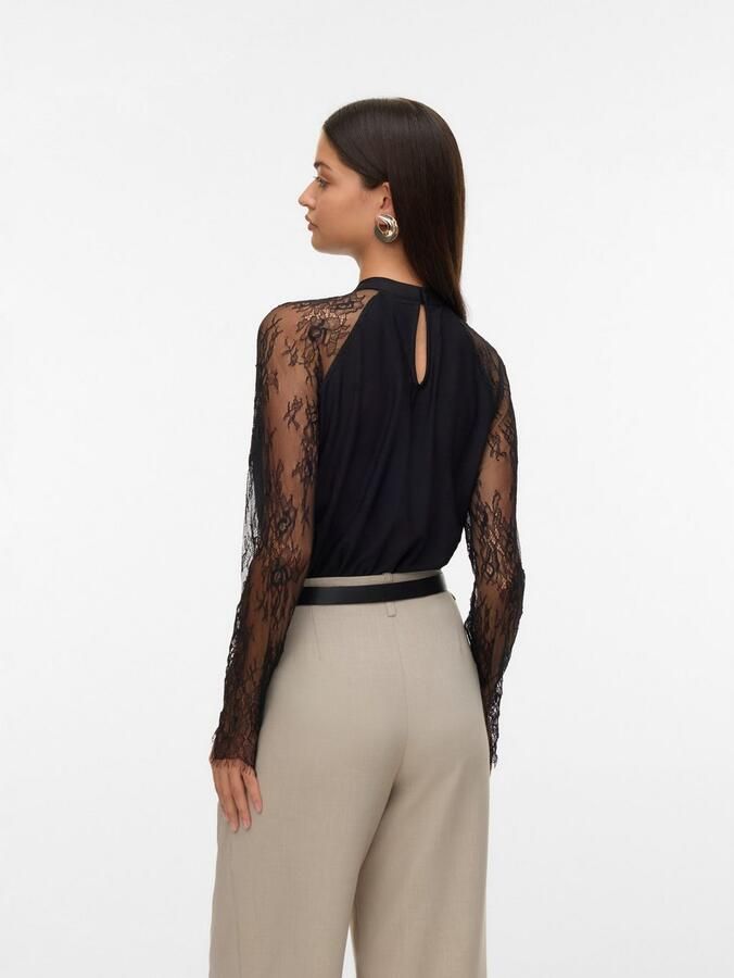 Vero Moda Regular fit blouse met opstaande kraag model 'MILLA' - Foto 4