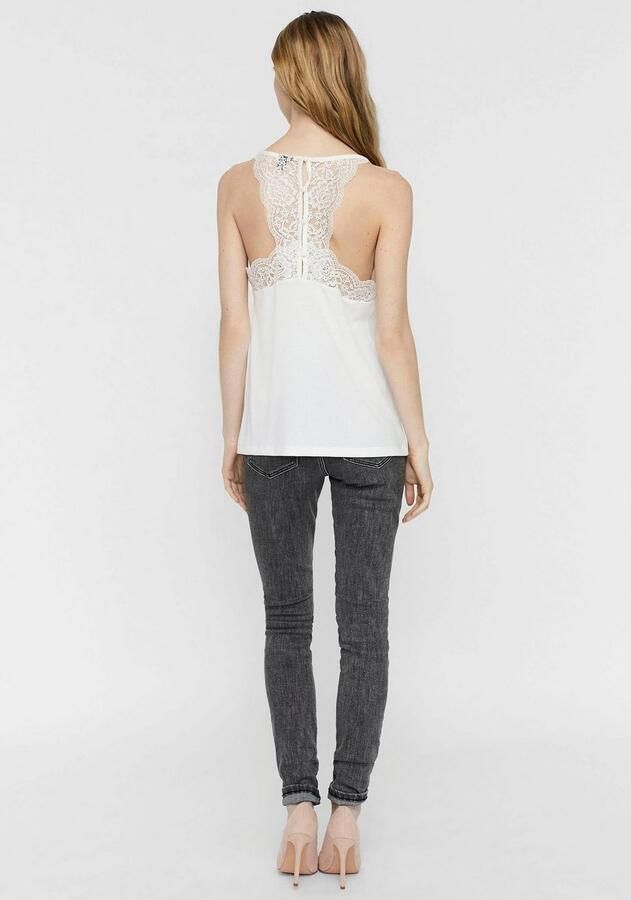 Vero Moda S L Kant Top Snow White Wit Dames - Foto 2
