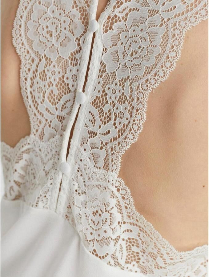 Vero Moda S L Kant Top Snow White Wit Dames