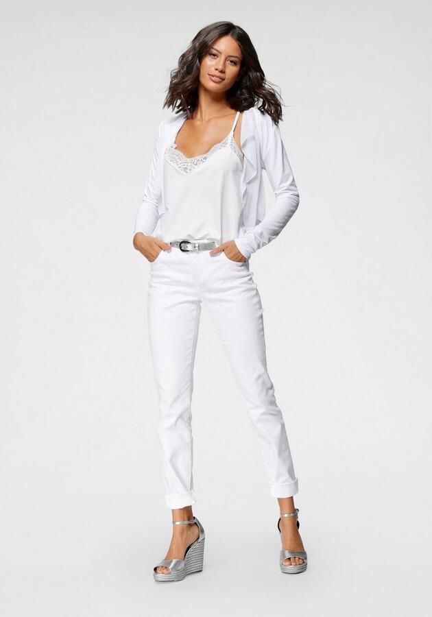 Vero Moda S L Kant Top Snow White Wit Dames - Foto 4