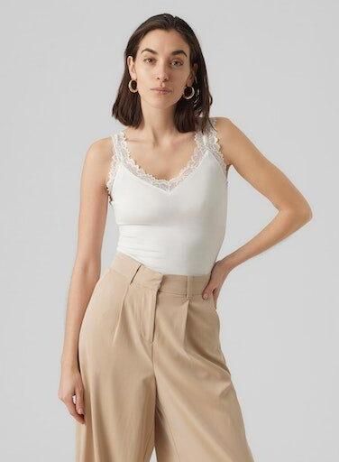 Vero Moda Stijlvolle Dames Tanktop Roma Collectie Wit Dames - Foto 8
