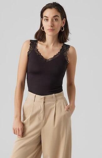Vero Moda Zwarte Viscose Tanktop Lente Zomer Black Dames - Foto 7