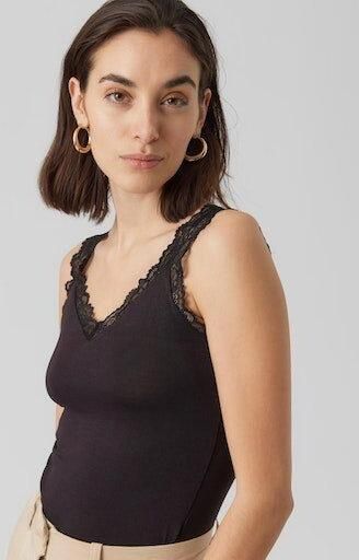 Vero Moda Zwarte Viscose Tanktop Lente Zomer Black Dames - Foto 6