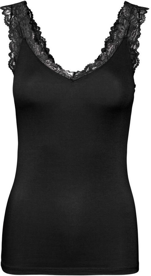 Vero Moda Zwarte Viscose Tanktop Lente Zomer Black Dames - Foto 3