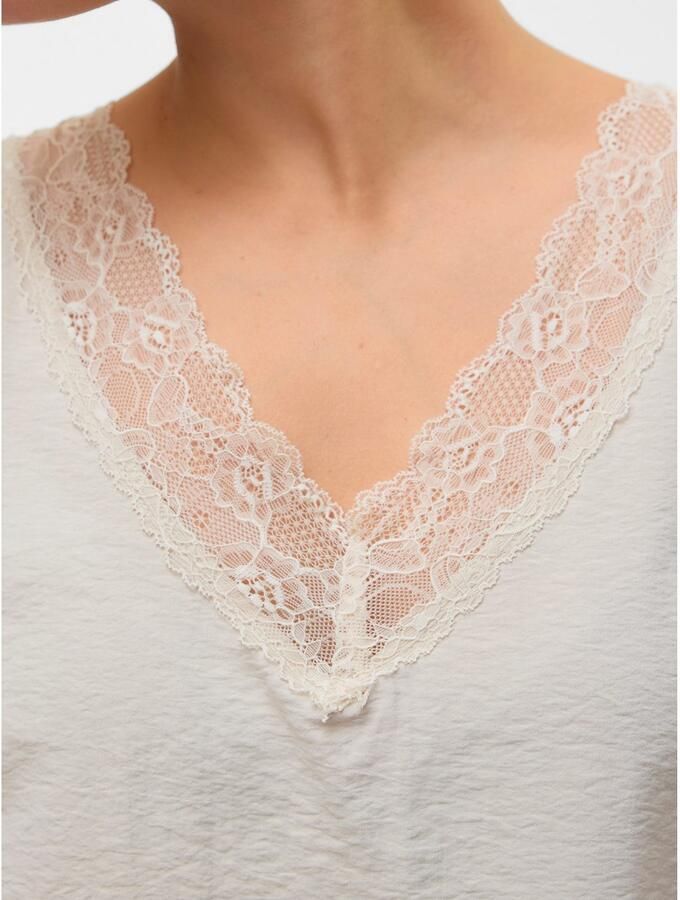 Vero Moda Kanten top VMSAFA SL V-NECK LACE TOP WVN GA NOOS - Foto 2