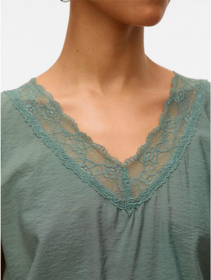Vero Moda Kanten top VMSAFA SL V-NECK LACE TOP WVN GA NOOS - Foto 2