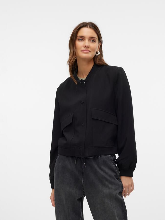 Vero Moda Korte Zwarte Jas Freewear Zwart Black Dames - Foto 8