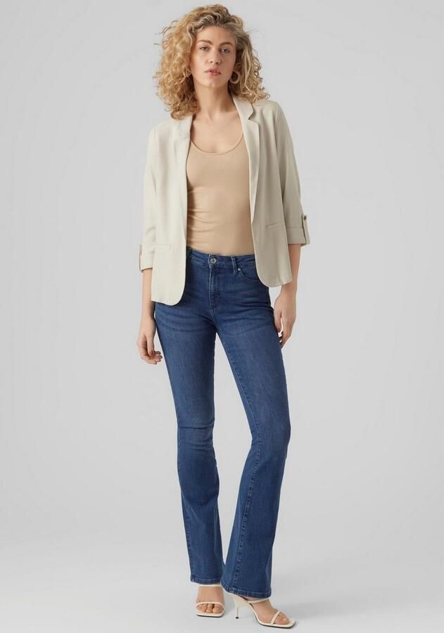 Vero Moda Blazer van een mix van viscose en linnen met 3 4-mouwen model 'JESMILO' - Foto 3
