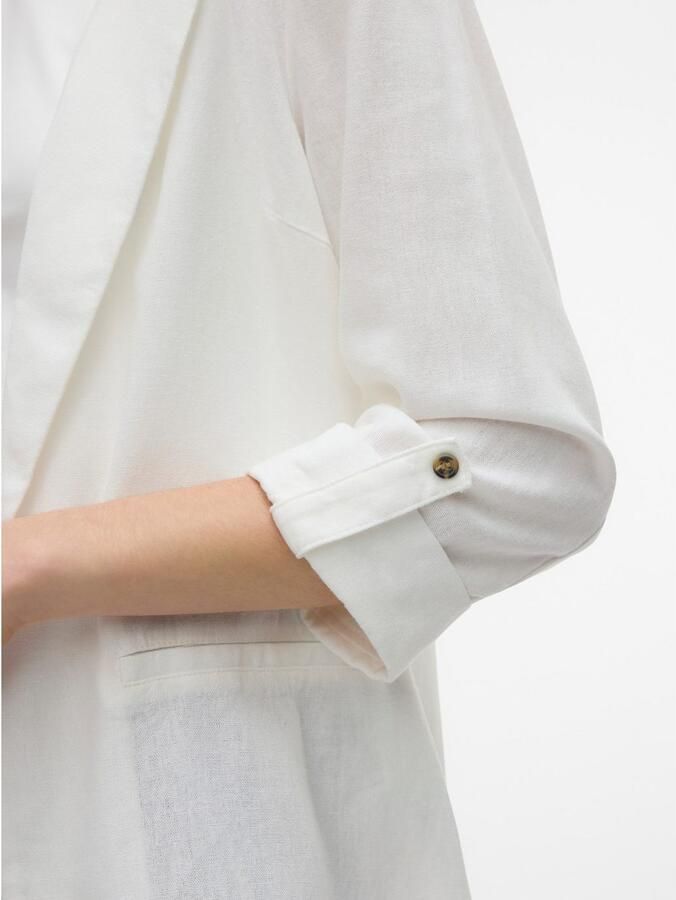 Vero Moda Loose fit blouse in een mix van viscose en linnen model 'JESMILO' - Foto 4