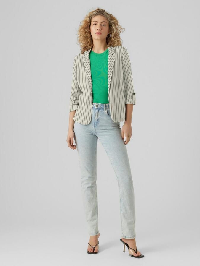 Vero Moda Loose fit blouse in een mix van viscose en linnen model 'JESMILO' - Foto 4