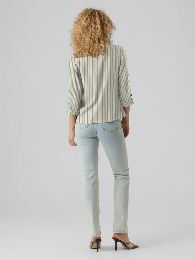 Vero Moda Loose fit blouse in een mix van viscose en linnen model 'JESMILO' - Foto 3