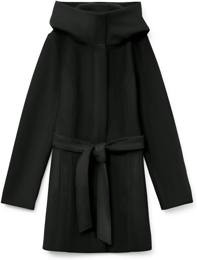 Vero Moda Regular fit lange kas in viltlook met bandkraag model 'POPLIVA'