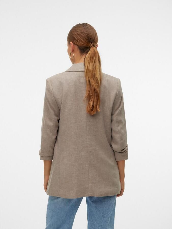 Vero Moda Lange blazer VMFRIDA LS REGULAR BLAZER NOOS zonder sluiting en met gerimpelde 3 4 mouw - Foto 7
