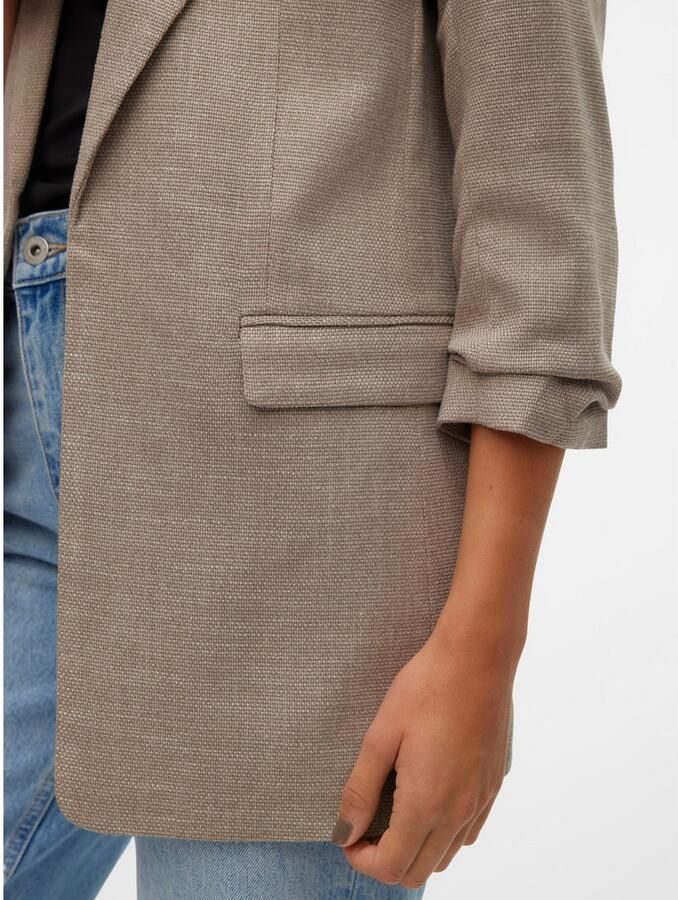 Vero Moda Lange blazer VMFRIDA LS REGULAR BLAZER NOOS zonder sluiting en met gerimpelde 3 4 mouw - Foto 3