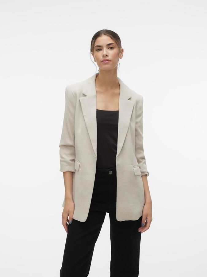 Vero Moda Lange blazer VMFRIDA LS REGULAR BLAZER NOOS zonder sluiting en met gerimpelde 3 4 mouw - Foto 8