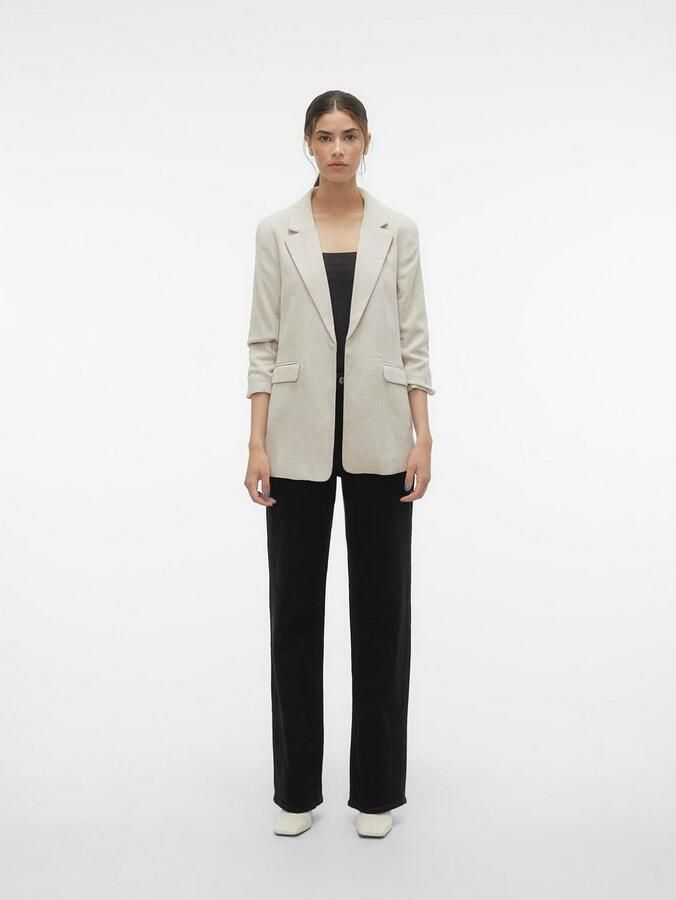 Vero Moda Lange blazer VMFRIDA LS REGULAR BLAZER NOOS zonder sluiting en met gerimpelde 3 4 mouw - Foto 5
