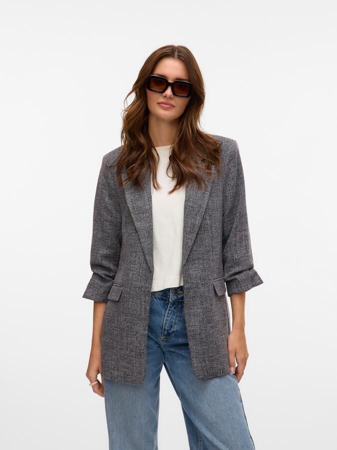 Vero Moda Lange blazer VMFRIDA LS REGULAR BLAZER NOOS zonder sluiting en met gerimpelde 3 4 mouw - Foto 6