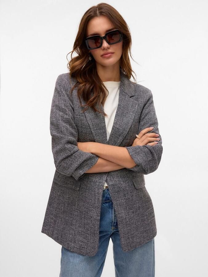 Vero Moda Lange blazer VMFRIDA LS REGULAR BLAZER NOOS zonder sluiting en met gerimpelde 3 4 mouw - Foto 2