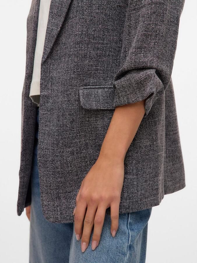Vero Moda Lange blazer VMFRIDA LS REGULAR BLAZER NOOS zonder sluiting en met gerimpelde 3 4 mouw - Foto 4