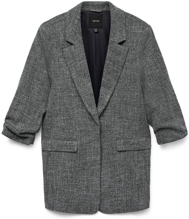 Vero Moda Lange blazer VMFRIDA LS REGULAR BLAZER NOOS zonder sluiting en met gerimpelde 3 4 mouw