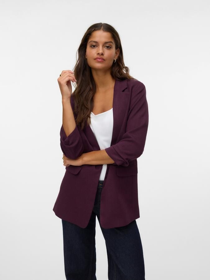 Vero Moda Lange blazer VMFRIDA LS REGULAR BLAZER NOOS zonder sluiting en met gerimpelde 3 4 mouw - Foto 5